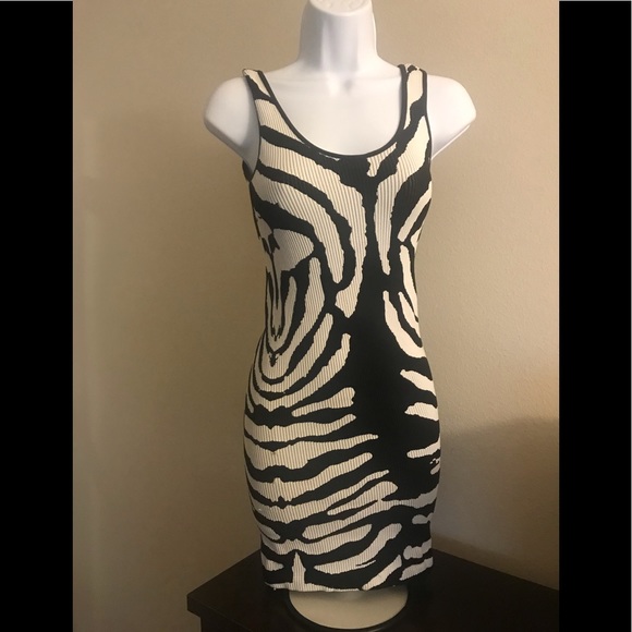 bebe Dresses & Skirts - Zebra print Bebe tank dress